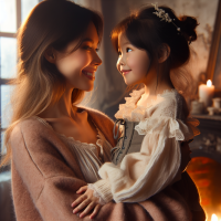 Love of a mother and daughter 